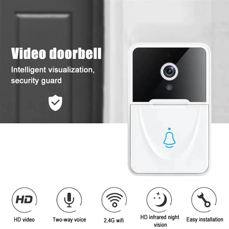 Timbre inteligente de seguridad inalámbrico con WiFi, intercomunicador, cámara de video, timbre para puerta