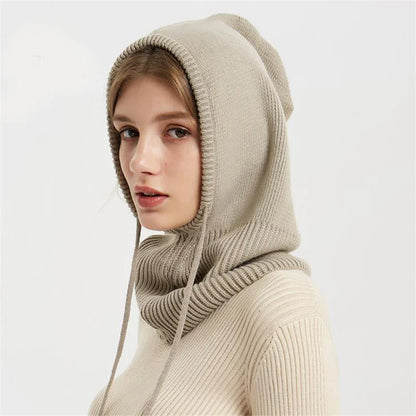 Cozy Knit All-in-One Hat & Scarf Pullover