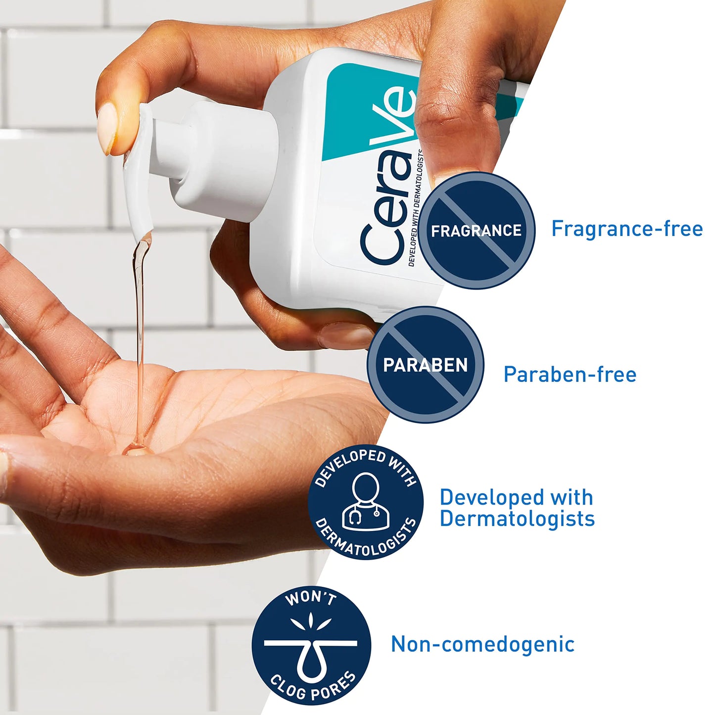 CeraVe Acne Control Cleanser, 2 % salisylsyre aknebehandling formulert med niacinamid + ceramider + oljeabsorberende leire, skånsom akne ansiktsvask hjelper til med å fjerne og forhindre akne, parfymefri, 16 unse 16 Fl Oz (pakke med 1)