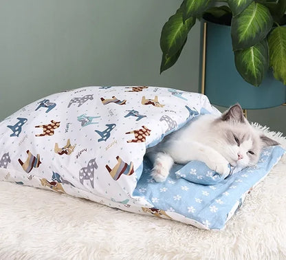 Cama extraíble para mascotas Ya sea que su mascota sea un gato pequeño o un perro grande, esta cama es adecuada para mascotas de todos los tamaños.