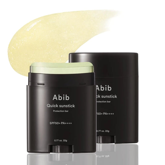 Abib Quick Sunstick Protection Bar SPF50+ 0,77 fl oz/22 g päikesekaitse, ilma Whitecast päikesekaitsekreemita, ei kleepuvat igat tüüpi nahale, näole ja kehale, vähem stressi