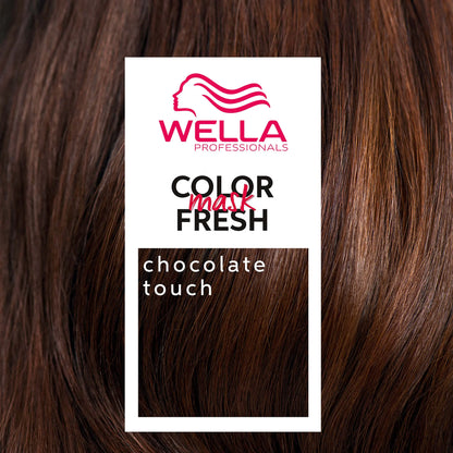 Wella Professionals Color Fresh mask, naturaalne toon, kahjustustevaba, värvi jätv juuksemask avokaadoõliga, silikoonivaba, 5 untsi. Šokolaadi puudutus