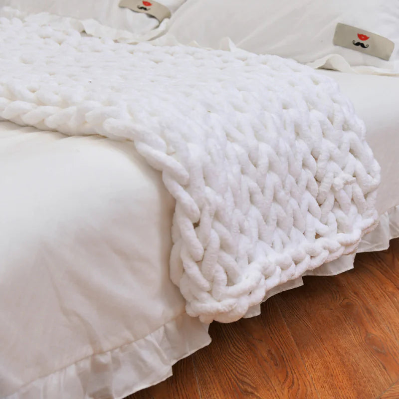 Weighted Knitted Wool Blanket