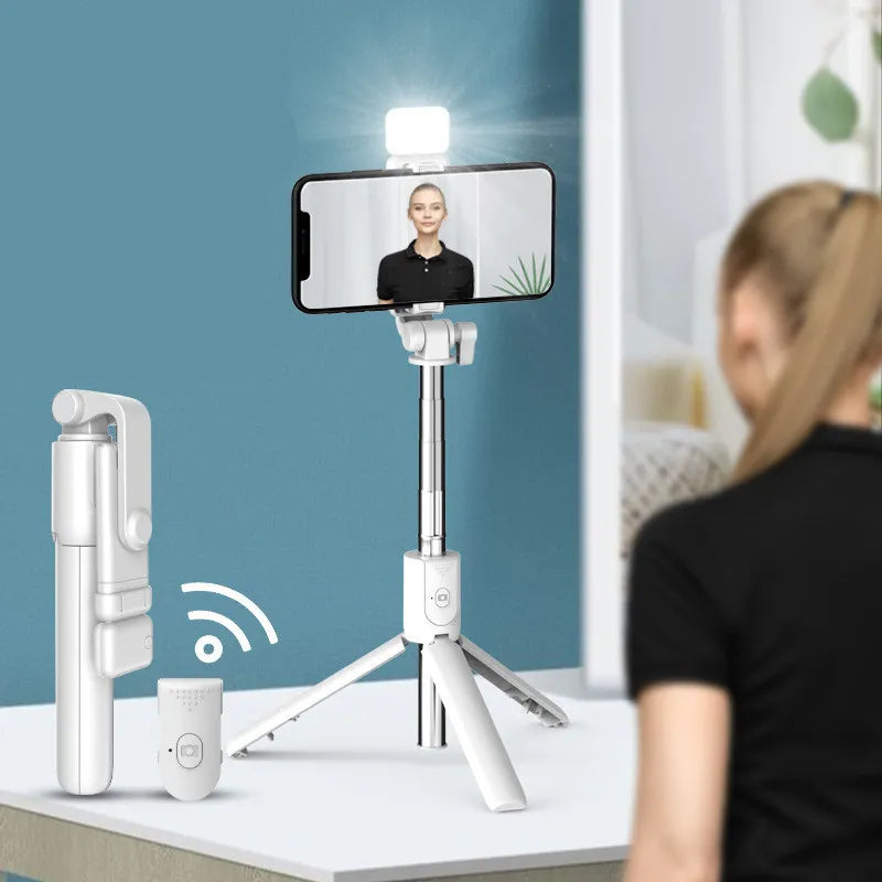 Mobile Phone Selfie Stick With Light