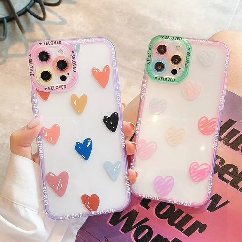 Funda para teléfono con grafiti de corazón