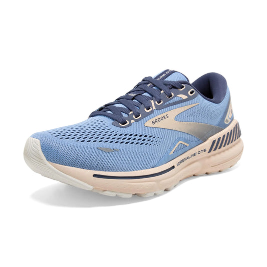 Zapatillas de running Brooks Adrenaline GTS 23 para mujer, color azul vista/azul marino/lino