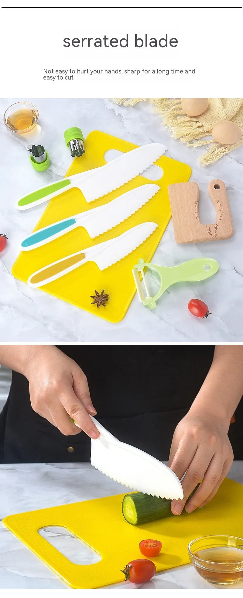 Juego de utensilios de cocina de plástico para niños