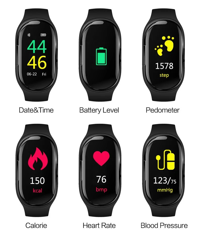 Reloj inteligente 2 en 1 y auriculares inalámbricos