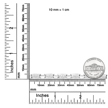 14K valgekuldne 2,0 Cttw Princess Cut Invisible Set Teemantristkülikukujuline lingiga käevõru (IJ Color, I1-I2 Clarity) – 7,25"