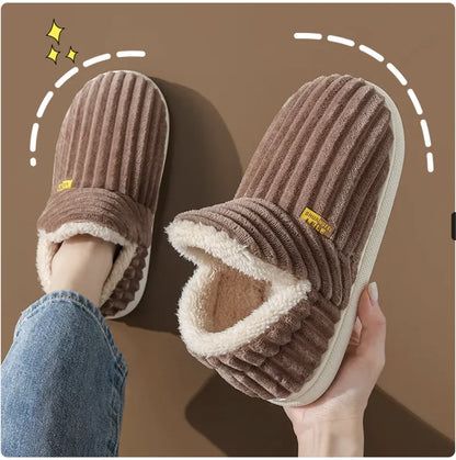 Warm Cotton Indoor Slippers - Non-Slip for Couples