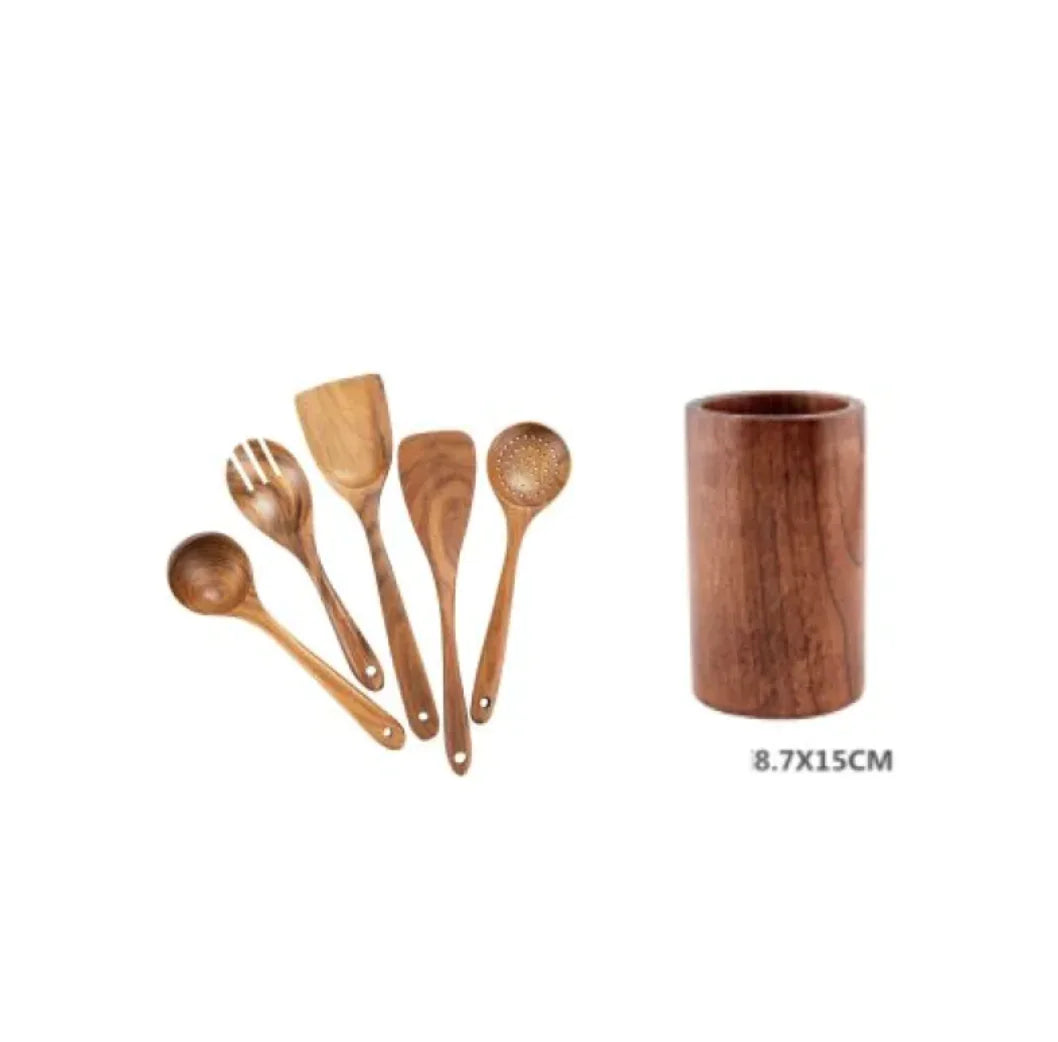 HejK  Acacia Wood Cooking Spatula Set HejK