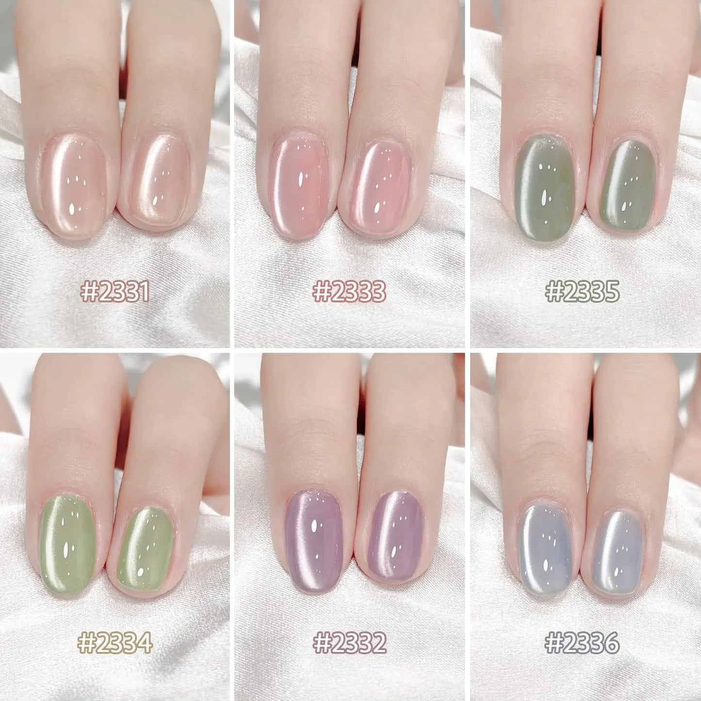 Juego de esmaltes de uñas en gel con efecto ojo de gato GAOY con imán para uñas holográficas con purpurina rosa, azul y verde, para manicura en gel de salón y decoración de uñas en casa, diseño romántico galáctico.