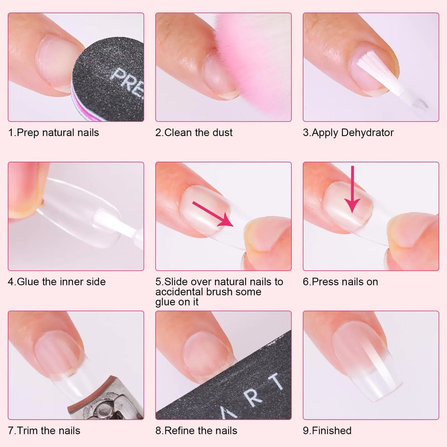 Makartt Quick Nail Glue for Press on Nails: Acrylic Nail Tips-Fake Nails-Salon Quality Strong Brush On Nail Glue-Quick Dry Easy Application No Need for Nail Lamp Durable & Long-Lasting 7ML 2Pcs 0.23 Fl Oz (Pack of 2)