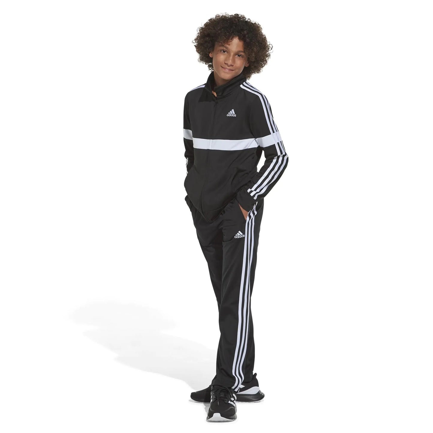 adidas Boys' Big Active Sports Athletic Tricot Jogger Pant 2T Black