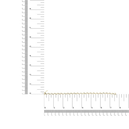 10 k kollane kuld 1,00 Cttw baguette-lõigatud teemantspiraallink 7,50" käevõru (IJ värv, I1-I2 selgus)