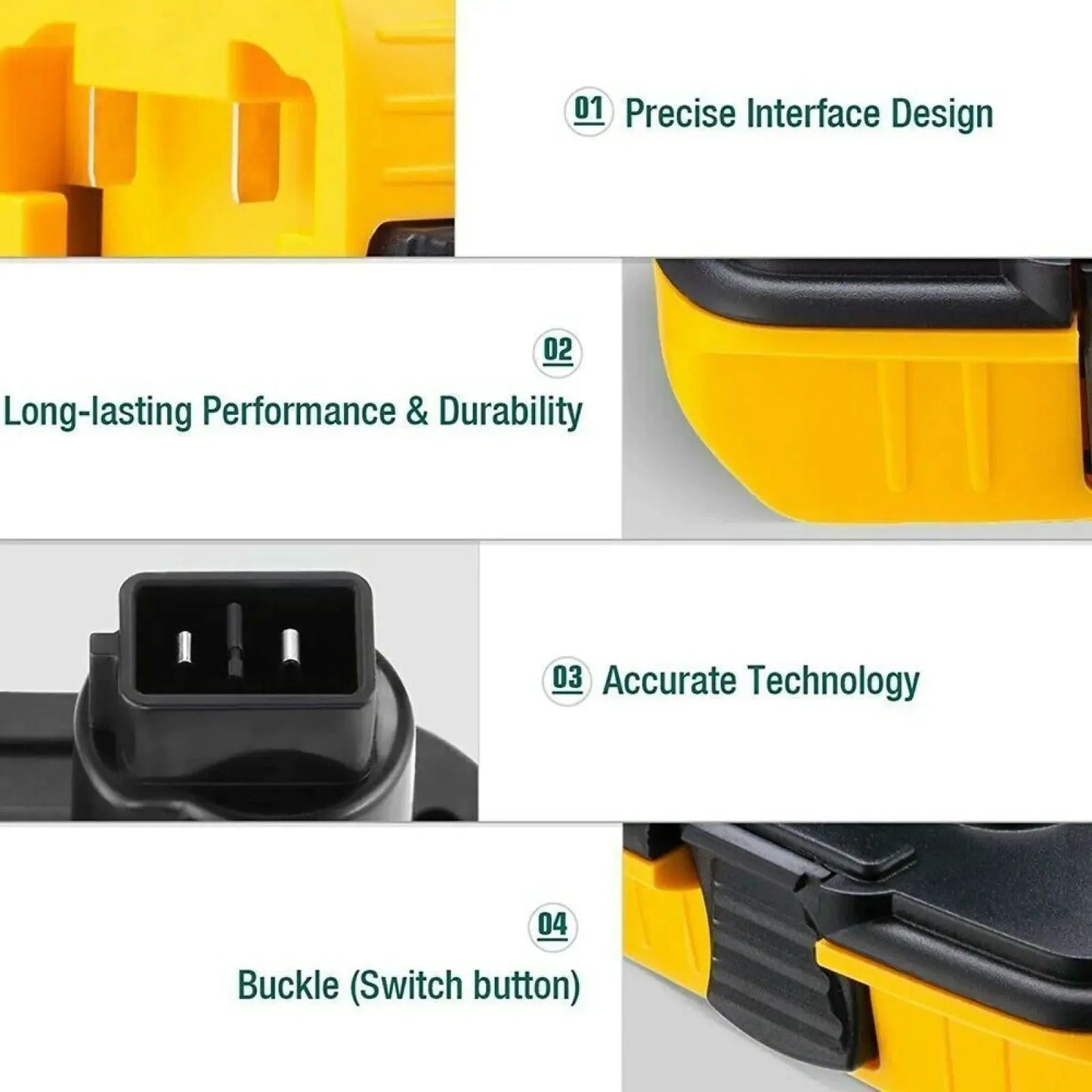 Adaptador convertidor DCA1820 de 2 x 18 V a 20 V máx. para batería de iones de litio DEWALT de 20 voltios