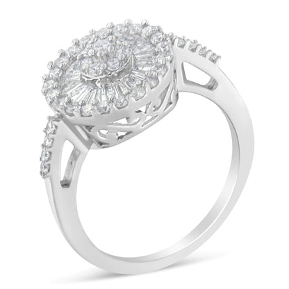 10KT White Gold Diamond Cocktail Ring (1 cttw, H-I Color, SI2-I1 Clarity)