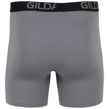 Calzoncillos bóxer de algodón elástico Gildan para hombre, paquete múltiple, talla XX-Large, franela gris/hollín negro (paquete de 5, pierna normal) 5