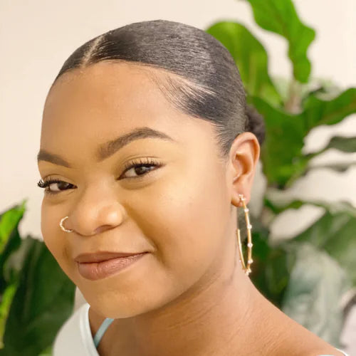 Slim & Jeweled Hoop Earrings