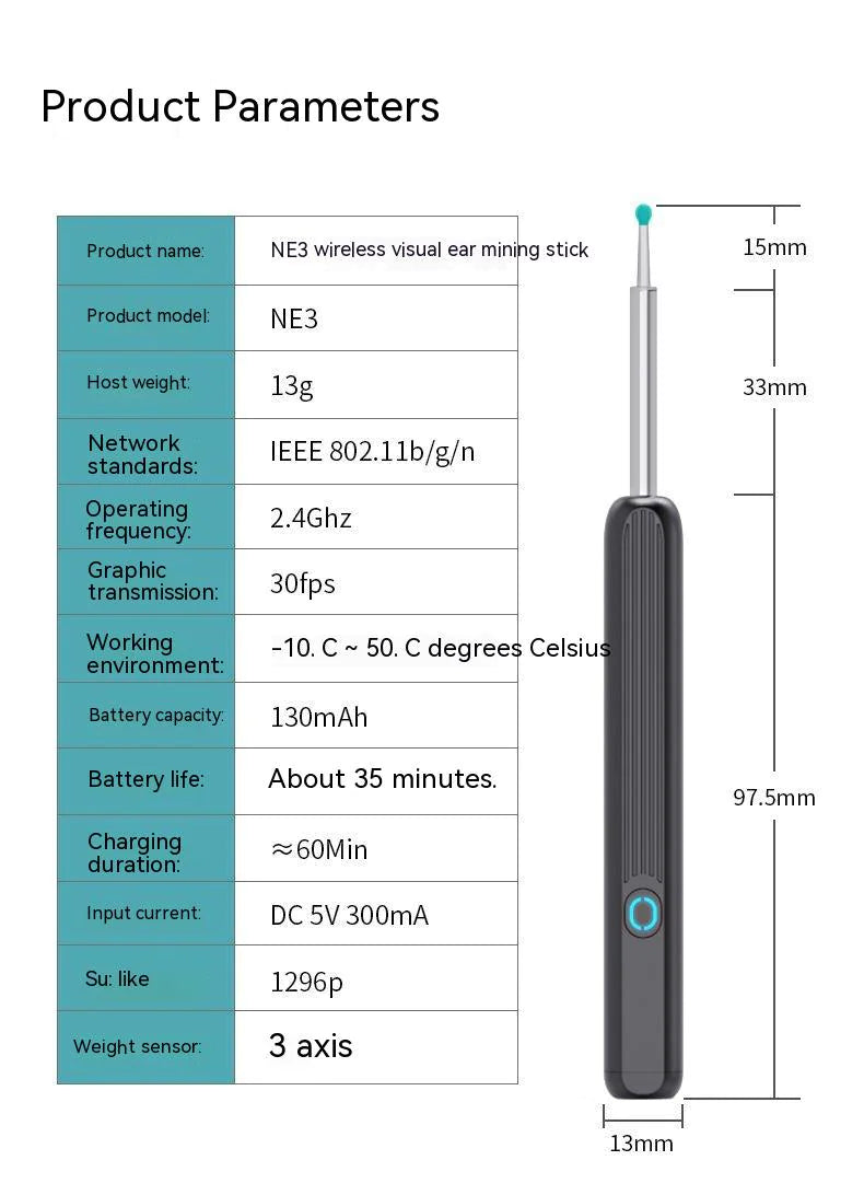 Wireless Smart HD Ear Endoscope