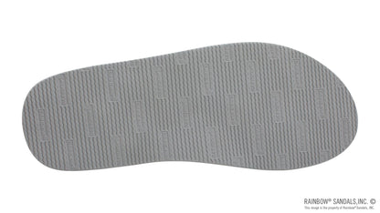 Sandalias Rainbow de piel para hombre, de una sola capa, con tira ancha y arco, talla 13,5-15, color turquesa/gris