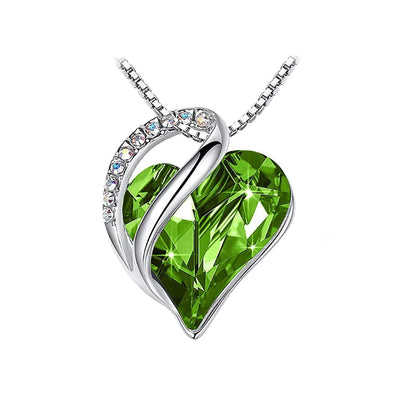 CrystalHeart Heart-Shaped Pendant Necklace