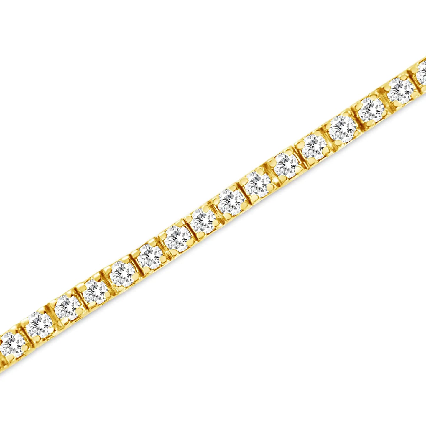 14K gult gullbelagt .925 sterlingsølv 2.0 Cttw Diamond Classic Link tennisarmbånd (KL-farge, I2-I3 Clarity) - 7-1/4"