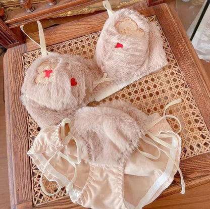 Women's Plush Underwear Suit