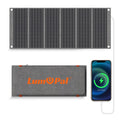 LUMOPAL 30W Foldbart Solpanel Bærbart Soloplader med PD USB-C 30W USB-A 18W max output Rygsæk Solpanel til Camping Ultrakompakte Solpaneler til Vandreture Udendørs Aktiviteter