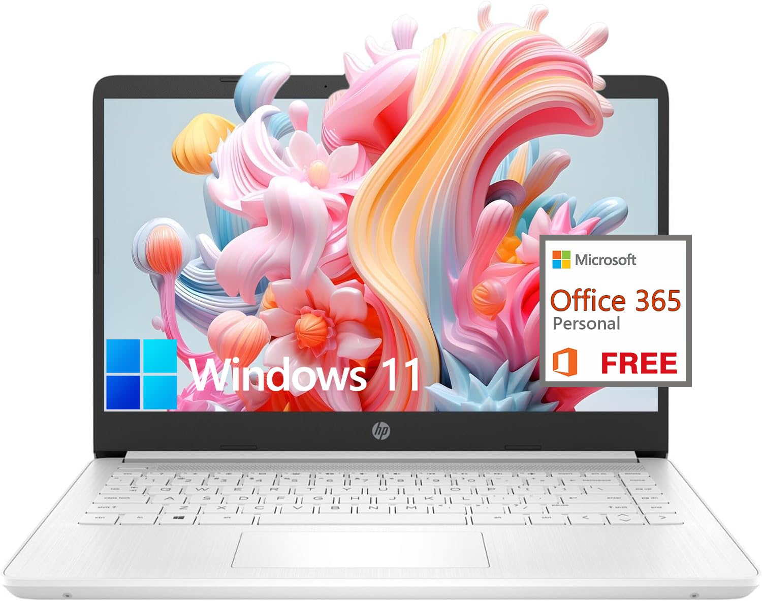 HP 14 Zoll Slim Studenten-Laptop - 8 GB RAM, 192 GB Speicher, Windows 11 | 8 GB RAM Slim-Laptop