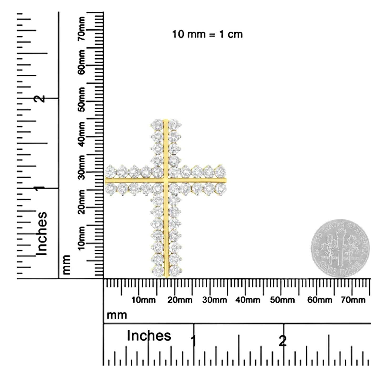 10K kollase kullaga 4,0 Cttw teemandiga kaherealine 18-tolline ripats kaelakee (JK Clarity, I1-I2 värv)