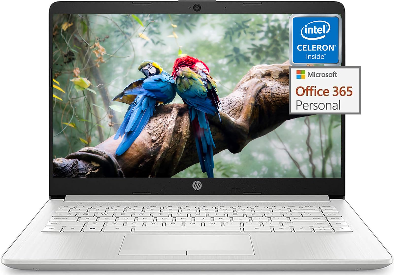 HP Stream 14" bærbar computer 2023 Ultratynd og let bærbar computer til studerende Intel Celeron N4120 16GB RAM 320GB lagerplads (64GB eMMC+256GB MSD uden SD-port) 1-års Office 365 Sølv Win 11 S | ultratynd bærbar computer til studerende