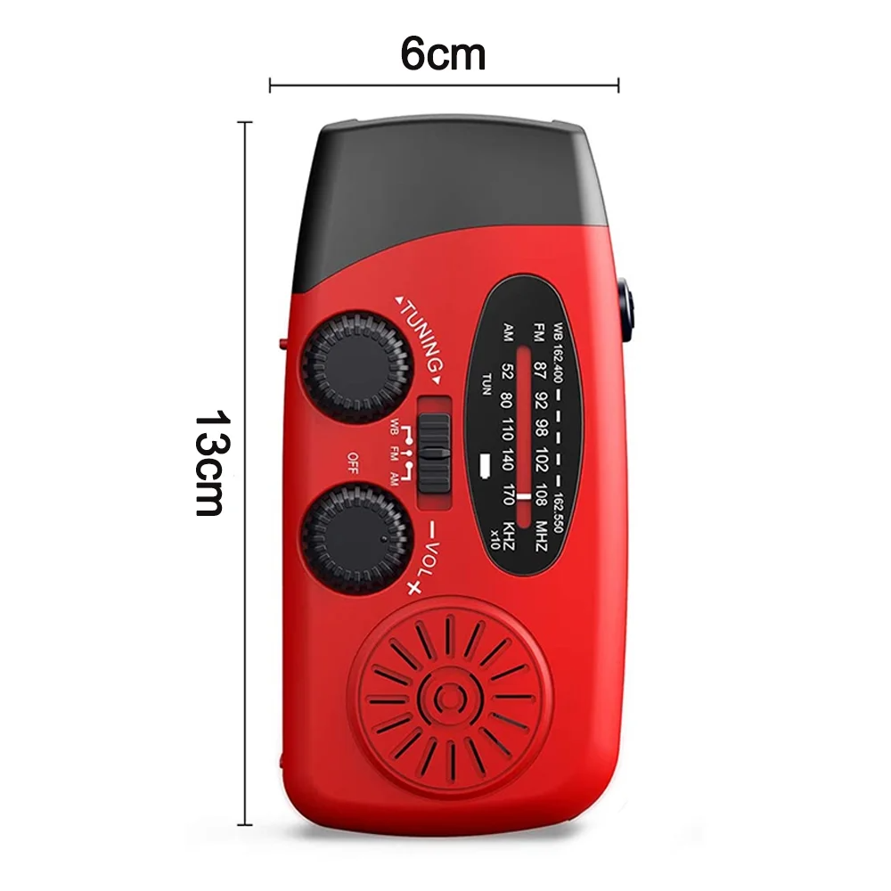US | Crank & Solar Emergency Radio 1000mAh Power Bank