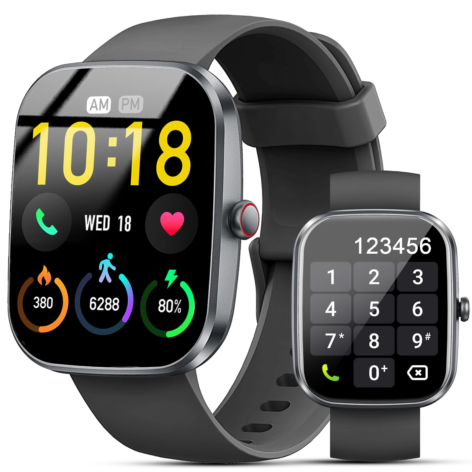 Kuizil HD Smartwatch 1,91" mit Anruf- und Fitness-Tracker für alle | Fitness-Smartwatch