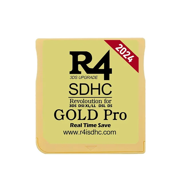 2024 Version R4 Gold Pro SDHC R4i für DS/3DS/2DS Revolution Cartridge + USB | High-Speed-Gaming-Karte