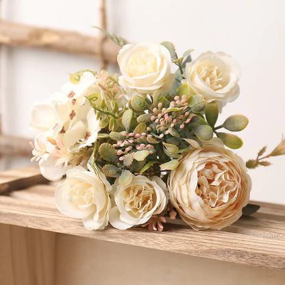 Silke Faux Rose Flower Wedding Hjem Høst Decor