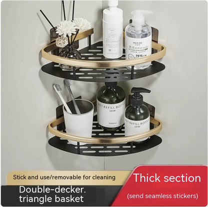 Punch-Free Bathroom Storage Rack