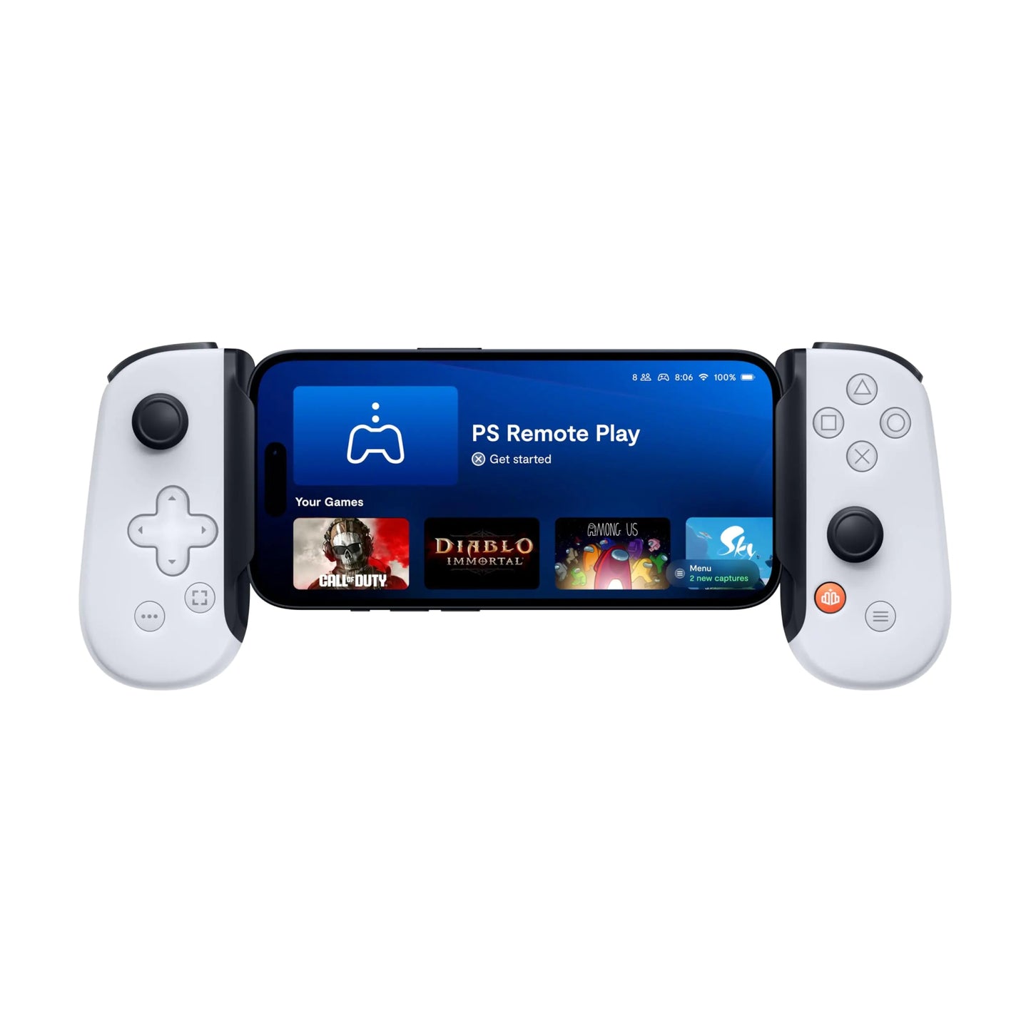 BACKBONE One Mobile Gaming Controller for iPhone (Lightning) - PlayStation Edition - 2nd Gen - Turn Your iPhone into a Gaming Console - Play Xbox, PlayStation & More (3 Months Apple Arcade Included) - Catch Cards