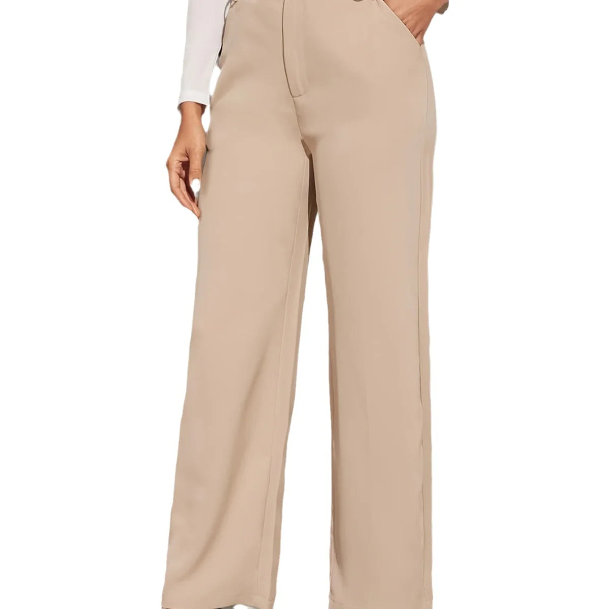 Wide Leg Loose Commuter Trousers