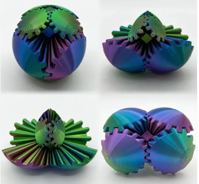 Bola de Engrenagem de Impressão 3D Rotatória - Catch Cards