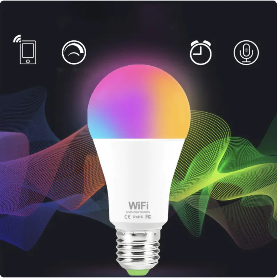 15W WiFi Smart RGB LED Light Bulb