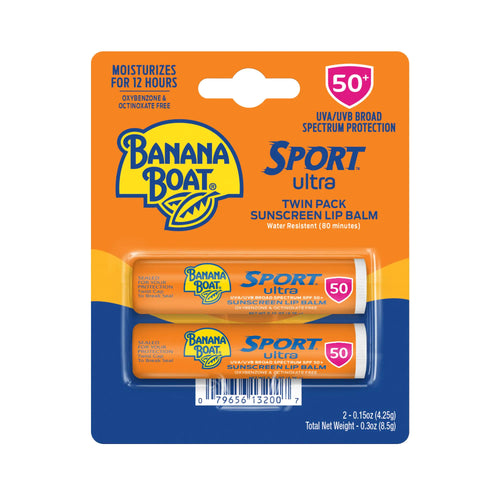 Banana Boat SPF#50+ Sport Ultra huulepalsam Twin Pack 0,15 untsi SPF 50+