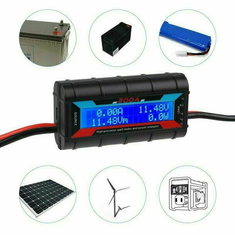 200A Hochpräzises DC-LCD-Leistungsmessgerät | hochpräzises Leistungsmessgerät