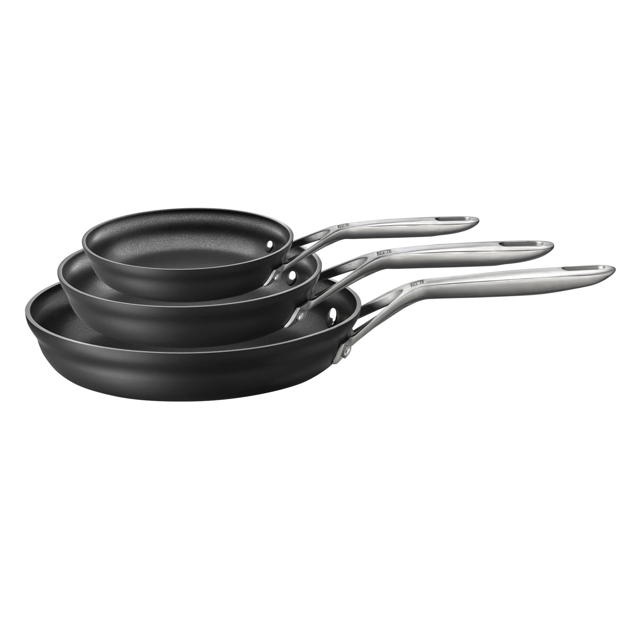 ZWILLING Motion 3-delt non-stick stegepandesæt i aluminium | non-stick stegepander i aluminium