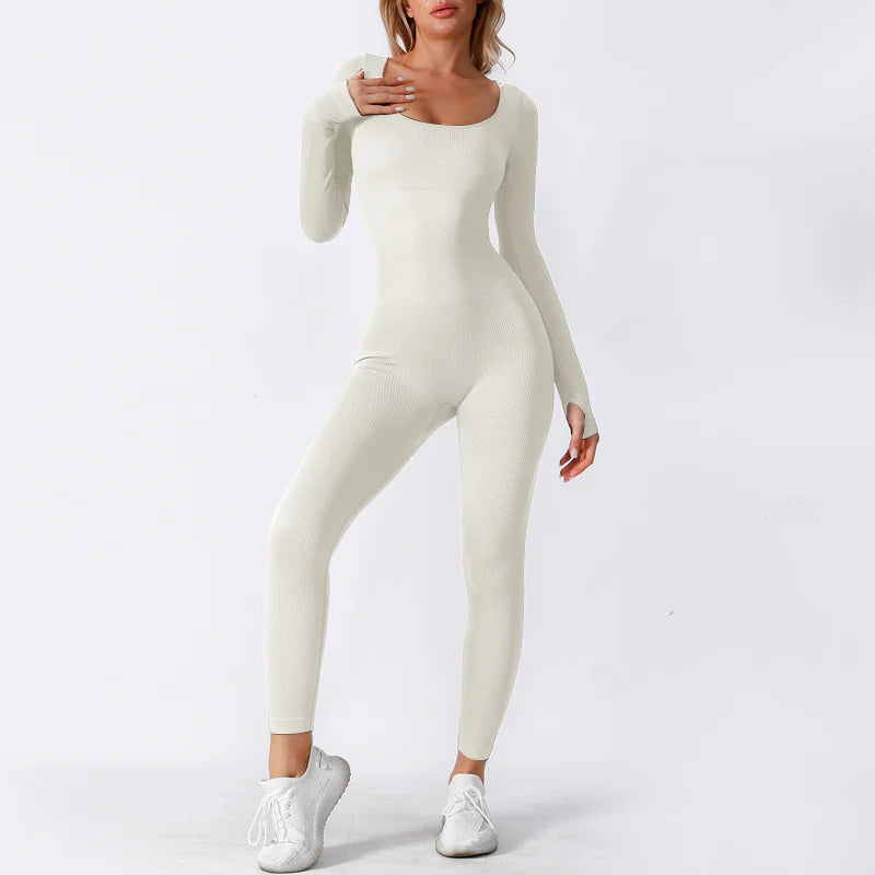 Seamless Yoga Jumpsuit Long Sleeve