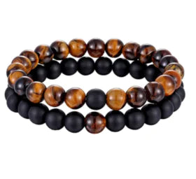 2 Pieces Distance Bracelet Pierre Naturelle Yin Yang Beads Bracelets