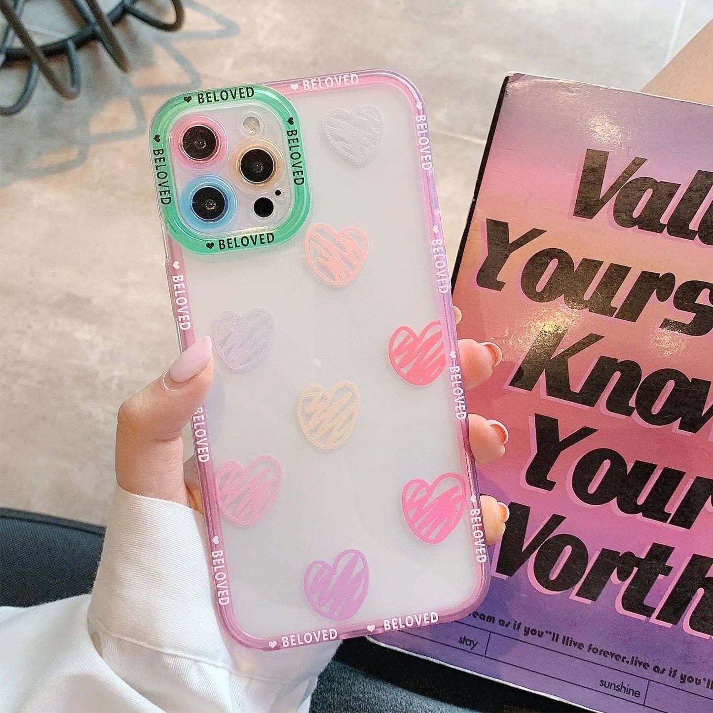 Funda para teléfono con grafiti de corazón