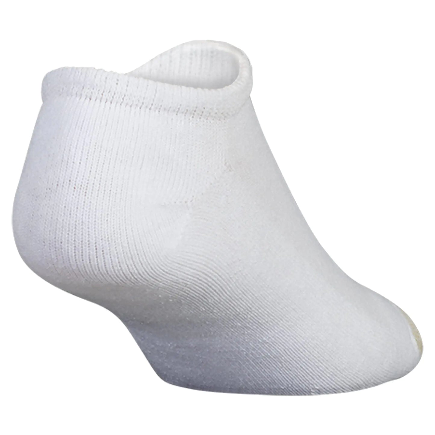 Calcetines deportivos invisibles GOLDTOE de algodón 656F para hombre, varios pares (paquete de 6 pares) - Tallas 12-16, color blanco (6 pares)