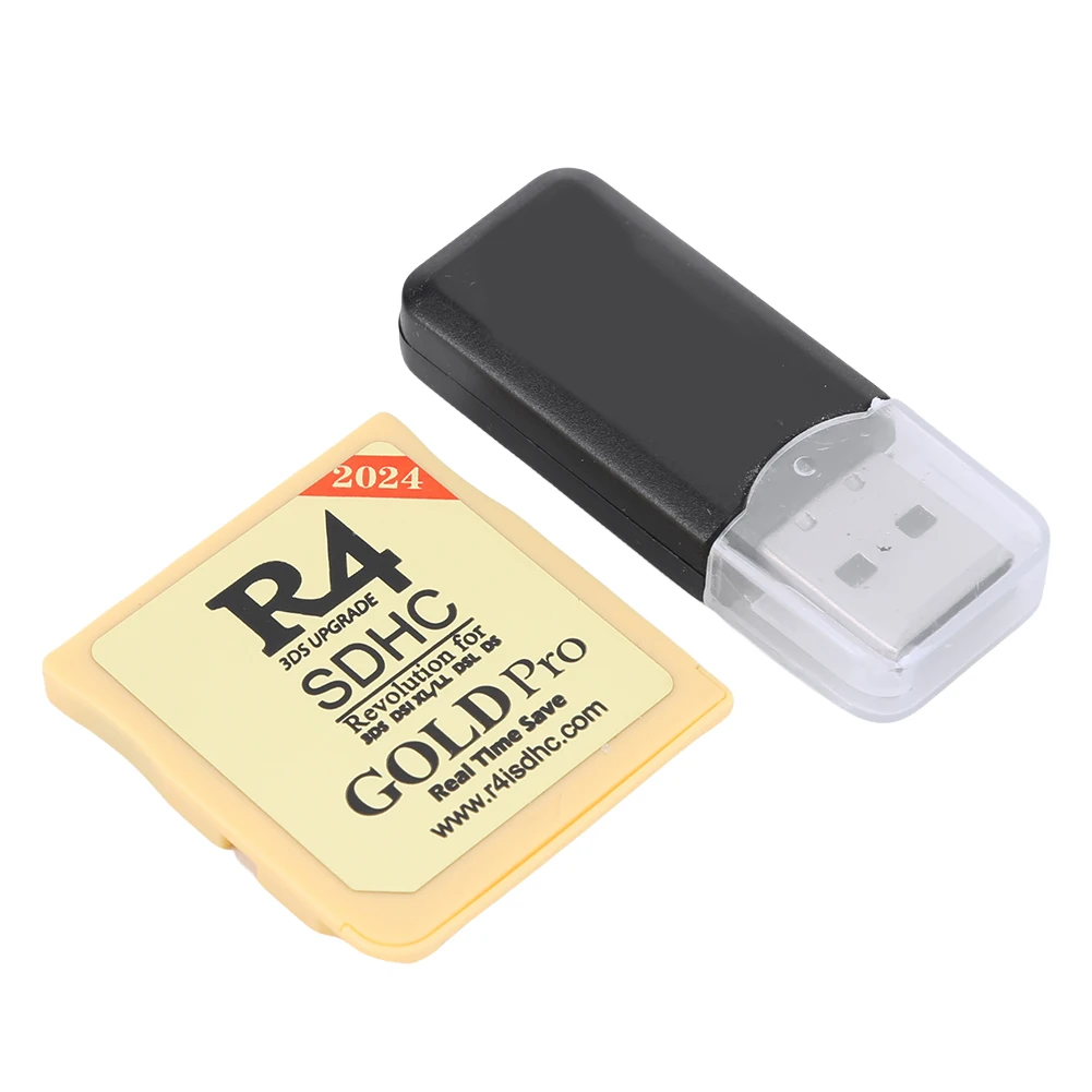 2024 Version R4 Gold Pro SDHC R4i für DS/3DS/2DS Revolution Cartridge + USB | High-Speed-Gaming-Karte