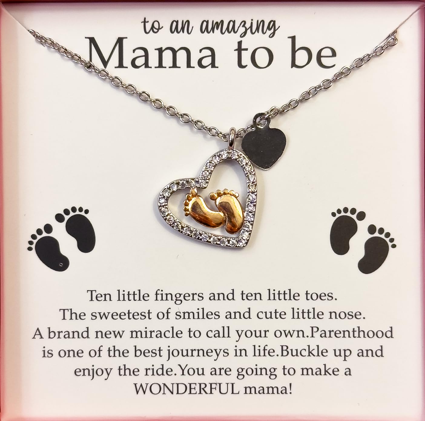 Mutterliebe Babyfüße Halskette | Babyfüße Halskette Geschenk